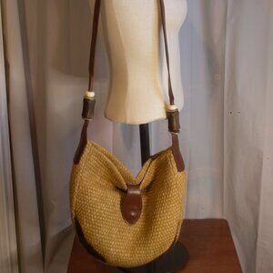 Made in Italy for Dillard's Boho-Style Woven Straw or Raffia Crossbody Bag